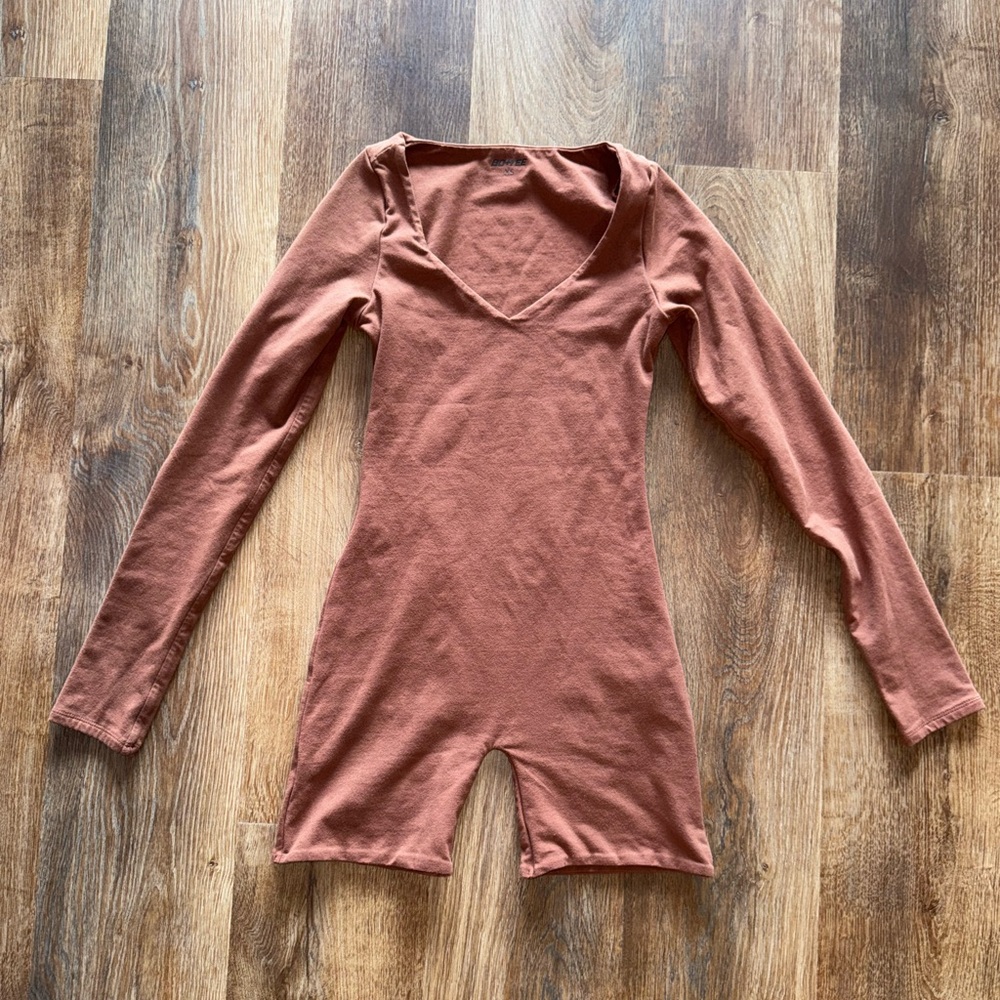 Rust Colored Long Sleeve Romper